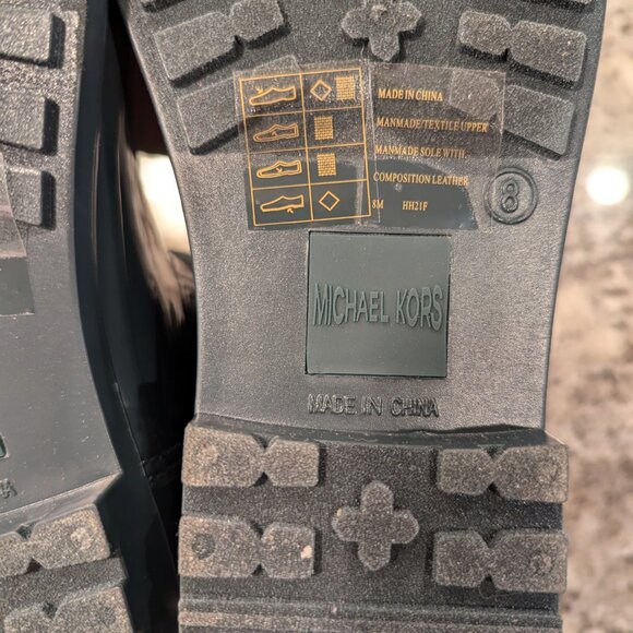 Michael Kors Blakely Rain Bootie Rubber  Racing Green SZ 8 - Picture 7 of 8